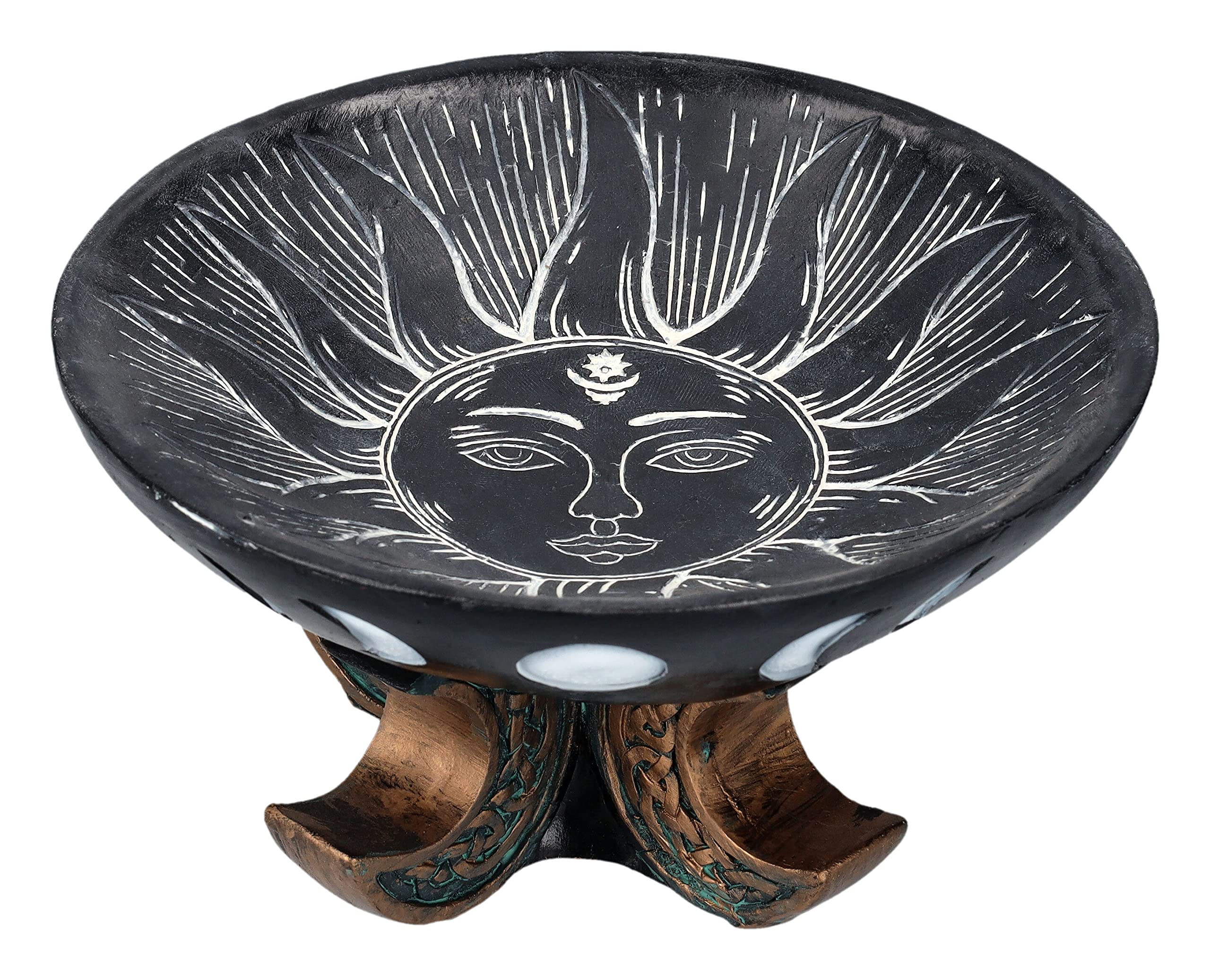 Amazon.co.jp: Pacific Giftware 彫刻入り 太陽と月 樹脂製 小物