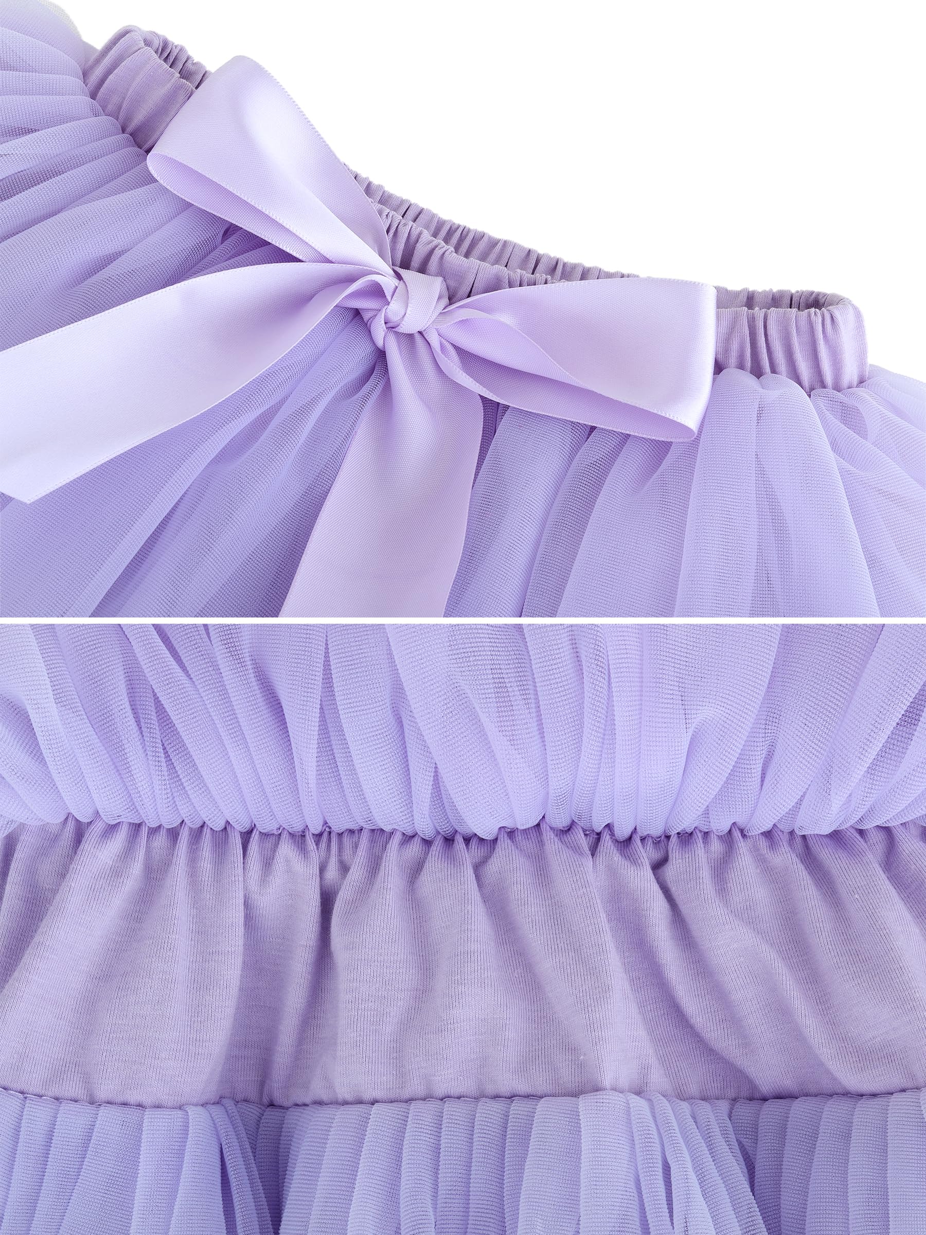 Baby Kleinkind Mädchen Tutu Rock Prinzessin Rock Mini Tiered Super Soft Tüllrock Elastische Taille Ballett Tanzrock mit Windelüberzug + Stirnband
