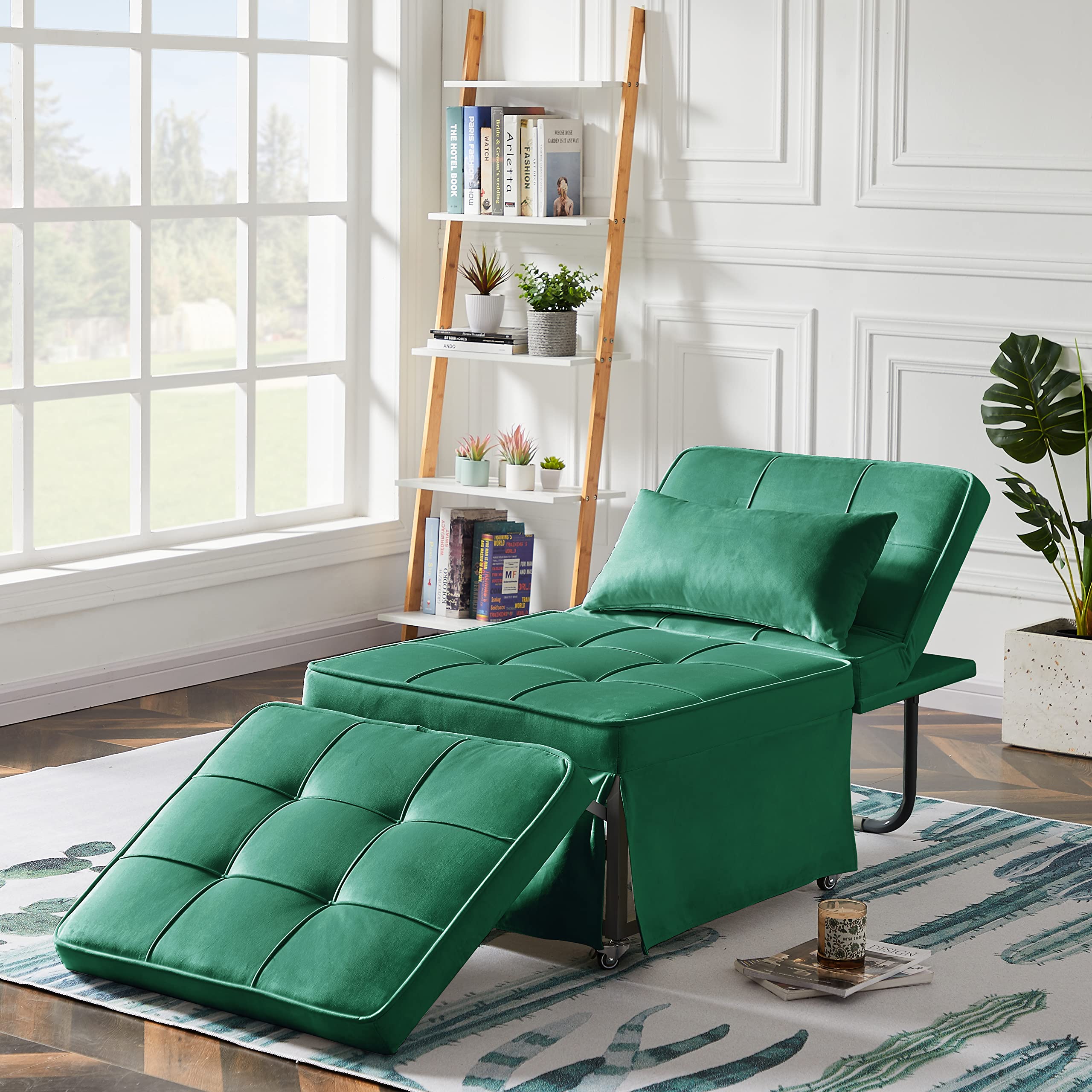 Buy Ottoman Bed, 4 in 1 MultiFunction Folding Sofa Bed, Velvet