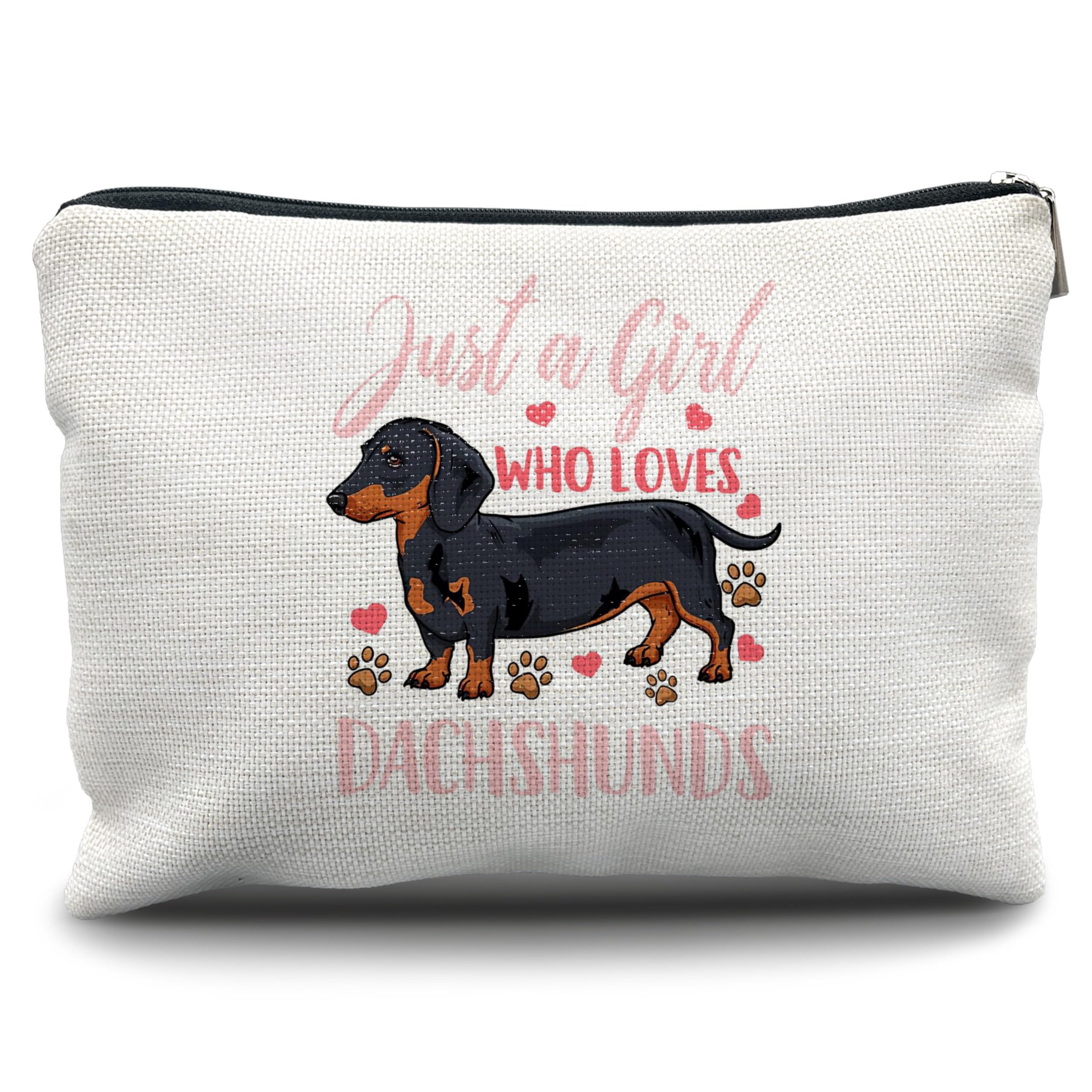 Dackel Make-up-Tasche Aus PU-Kunstleder – Süßer Reise-Kulturbeutel Für Dackel-Fans