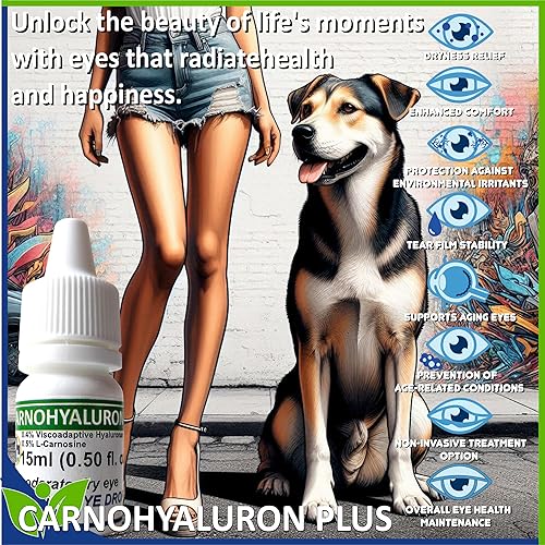 Miniatura 6 de Gotas de gel lubricante para ojos 15ml con ácido hialurónico 0.4% y L-carnosina para mascotas Gato&Perro, hidratante, calma la sequedad e irritación