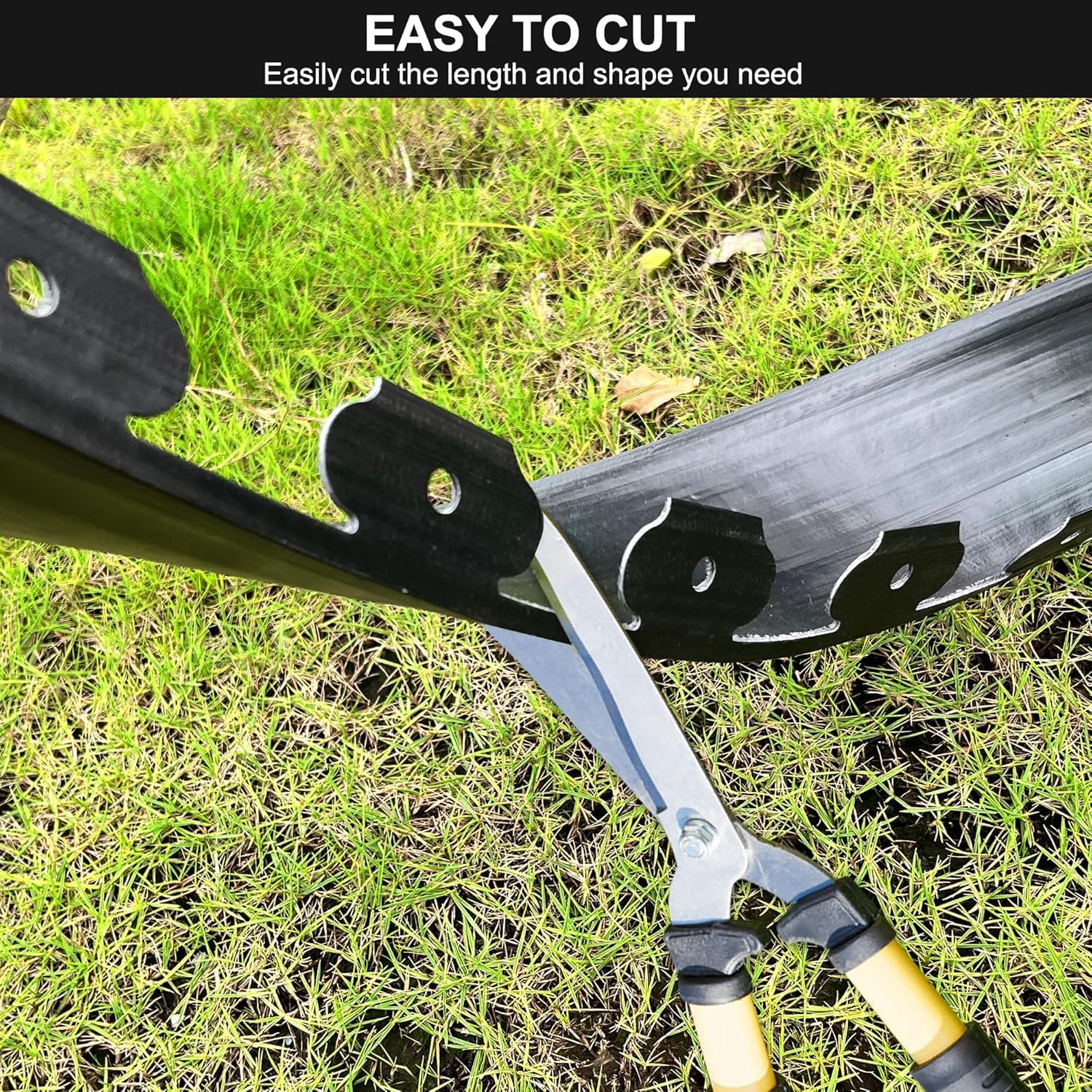 Garden Border Edging Roll【4 Inch High】 66FT Total (2 Rolls of 33FT) with 100 Hard Stakes, Flexible Plastic No Dig Landscape Edging for Lawn, Garden, Flower Beds, Paver & Walkway Edges