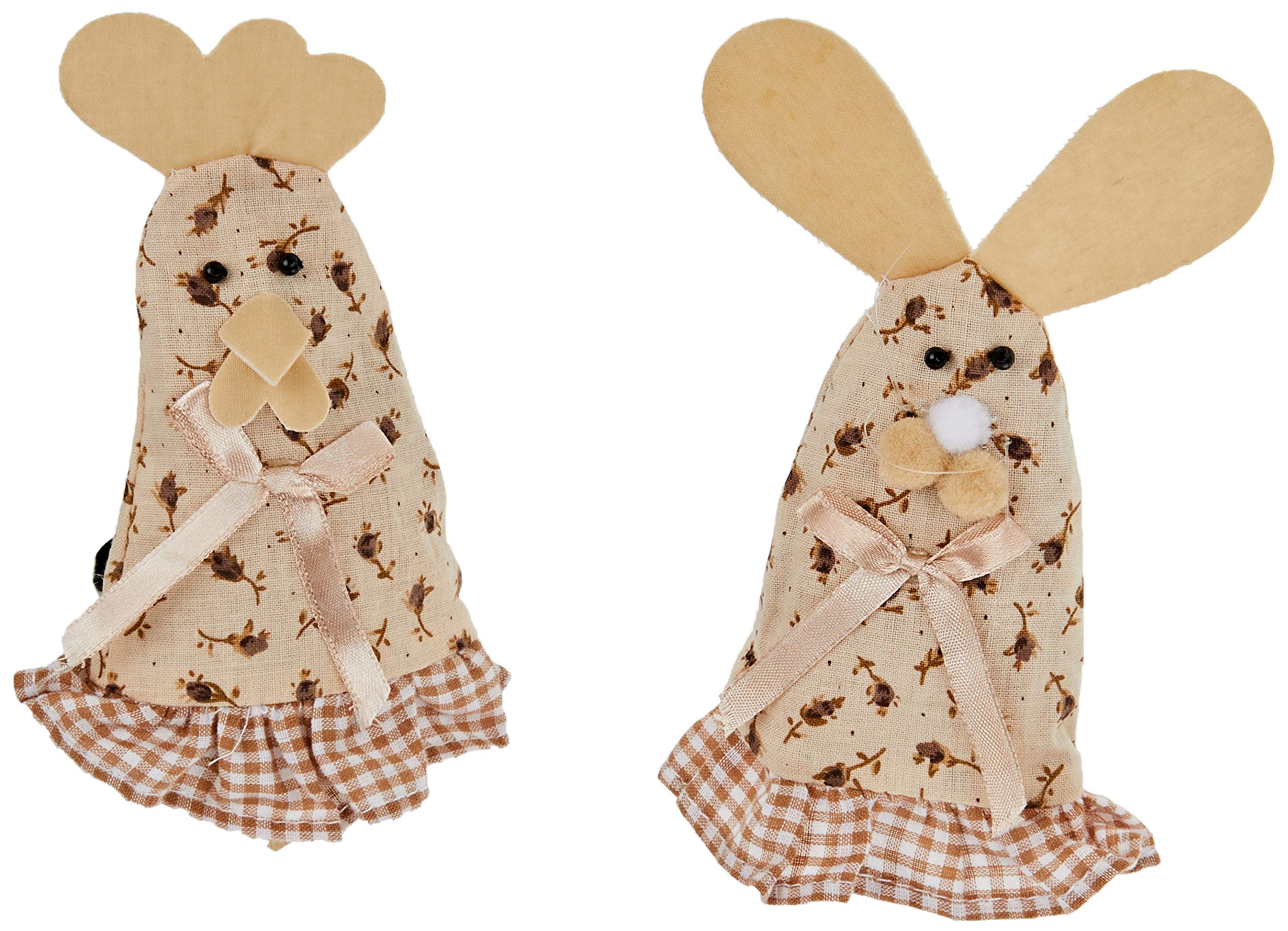 Mopec Flower Rabbit Hen 17 cm Pack of 6, Cream, One Size 6