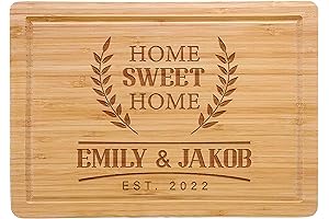 Personalized New Home Housewarming Engraved Bamboo Cutting Board