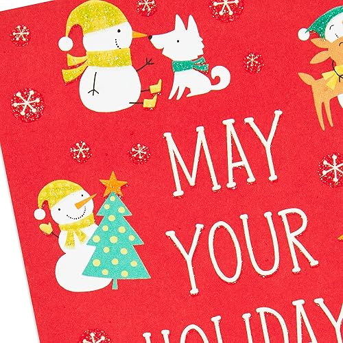 Miniatura 4 de Hallmark Surtido de portatarjetas de regalo o dinero de Navidad, muñecos de nieve y Papá Noel (6 tarjetas navideñas y sobres)