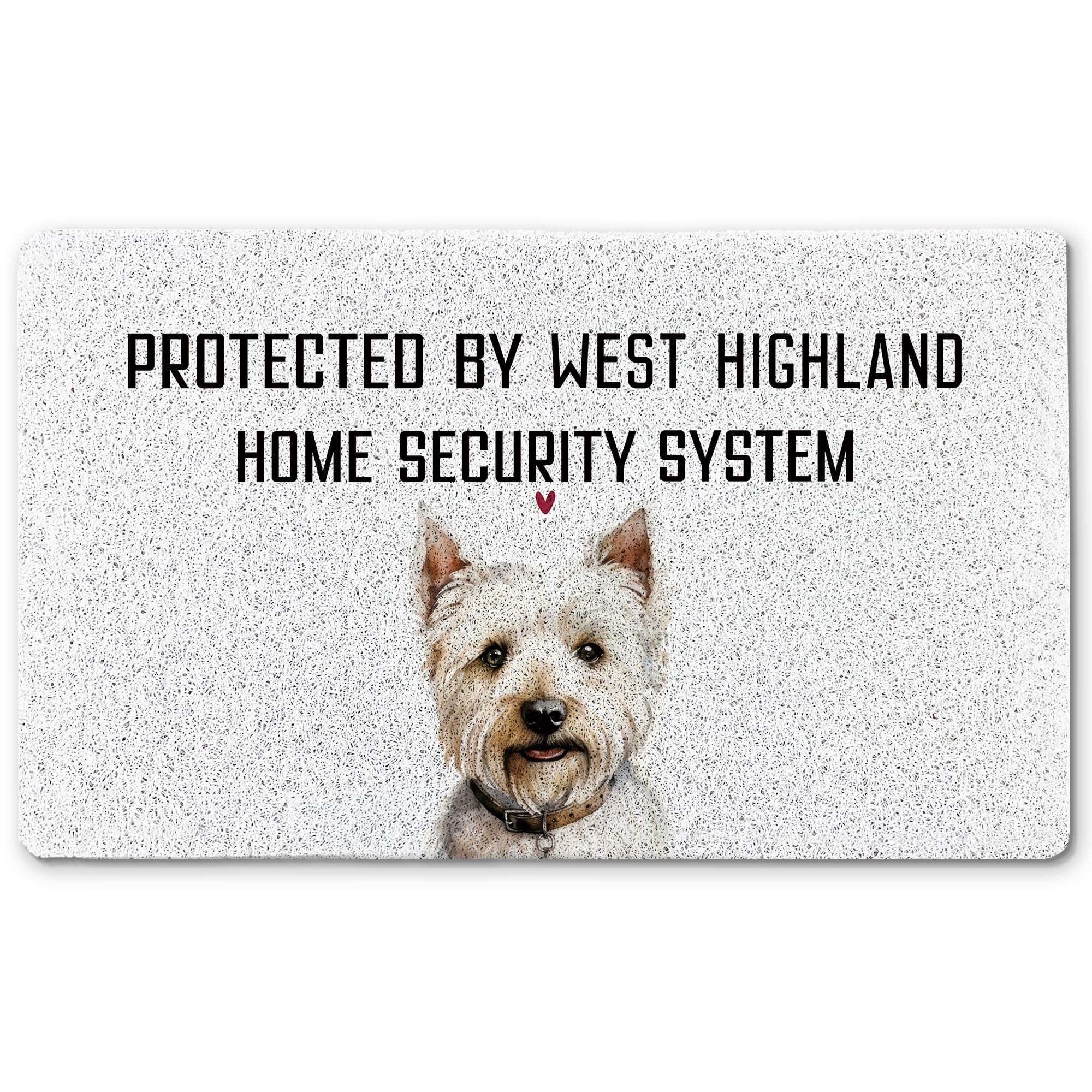 INDAJEDN Funny West Highland Terrier Door Mat, West Highland Terrier Dog Welcome Doormat for Front Door Indoor Outdoor Entrance Entryway Porch, Dog