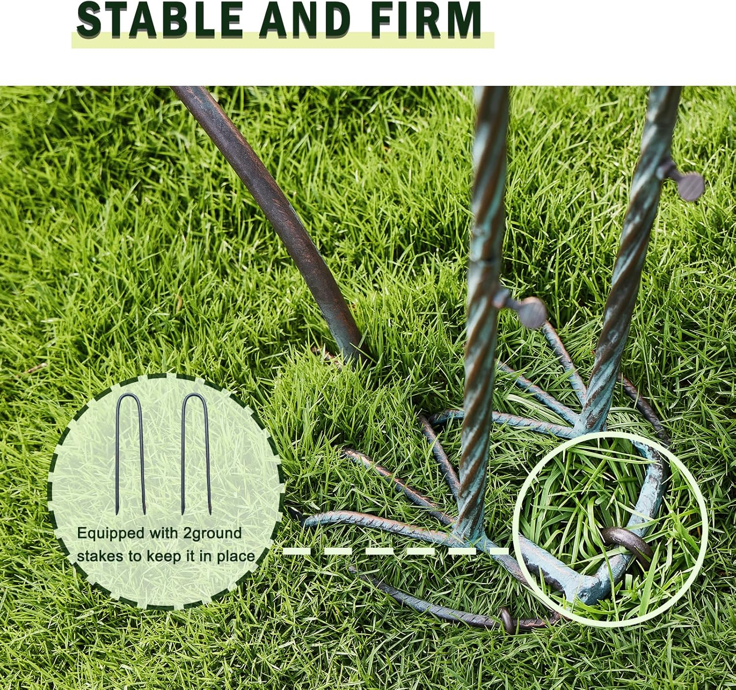 36’’H Crane Bird Bath, Metal Birdbaths for Outdoor, Birdbath for Outside Bird Feeder, Heron Garden Statues Decor