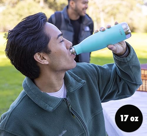 Miniatura 5 de MIRA - Botella de agua de acero inoxidable, con aislamiento al vacío, a prueba de fugas, de doble pared, con forma de botella de refresco de cola,