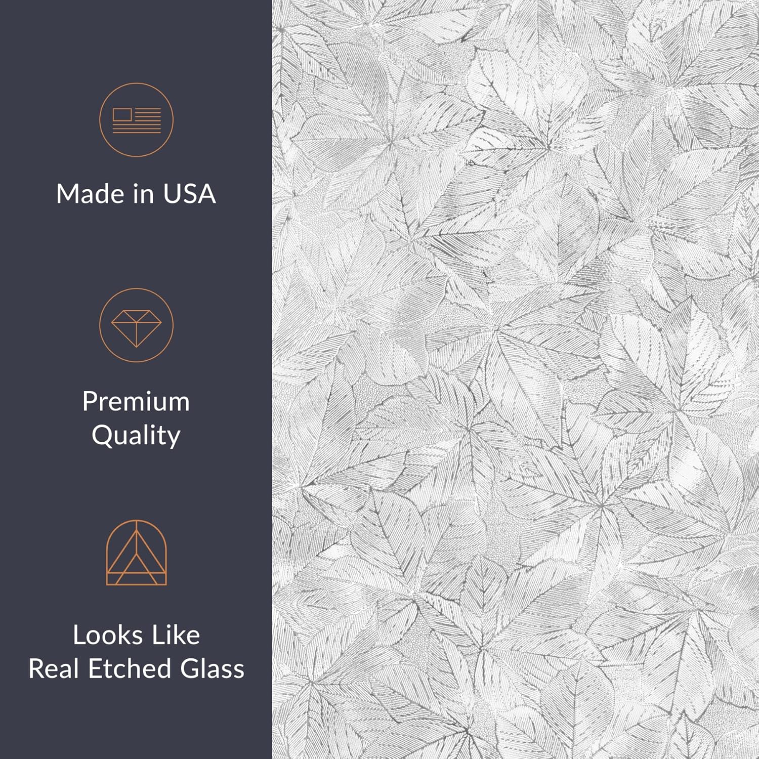 Artscape Elm 36 x 72 Inch Window Film, Made in USA – Provides Decorative Privacy, Non-Adhesive, Textured Glass Pattern, UV Protection, Easy to Apply and Removable