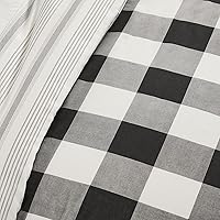 Vista 7 de Levtex Home - Camden Black Comforter Set - Twin/Twin XL Comforter (68x88in.) and 1 Standard Sham (20x26in.) - Buffalo Check Design - Black/White