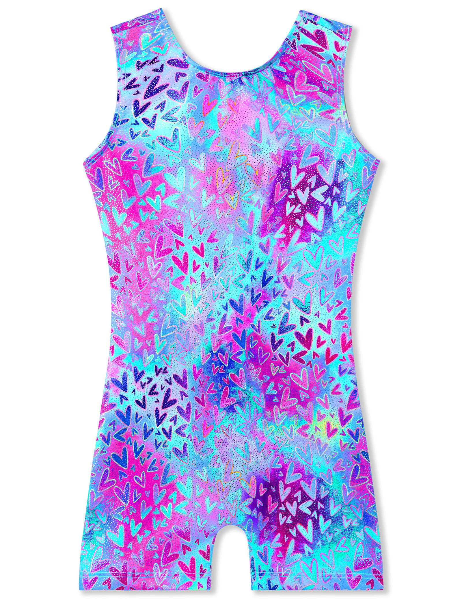 TENVDA Leotards for Girls Gymnastics One Piece Biketard（Multiple Colors）