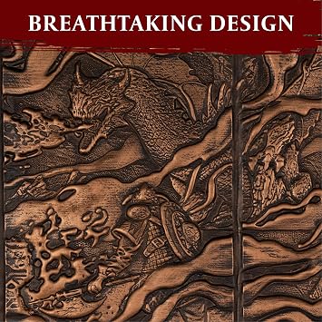 DND DM Screen 5e - D&D Dungeon Master Screen 3D Faux Leather with Customizable Inserts - Dungeons & Dragons GM / Game Master Accessories Gift for Man or Woman. Hide Dice Rolls, Maps & Books (Bronze).