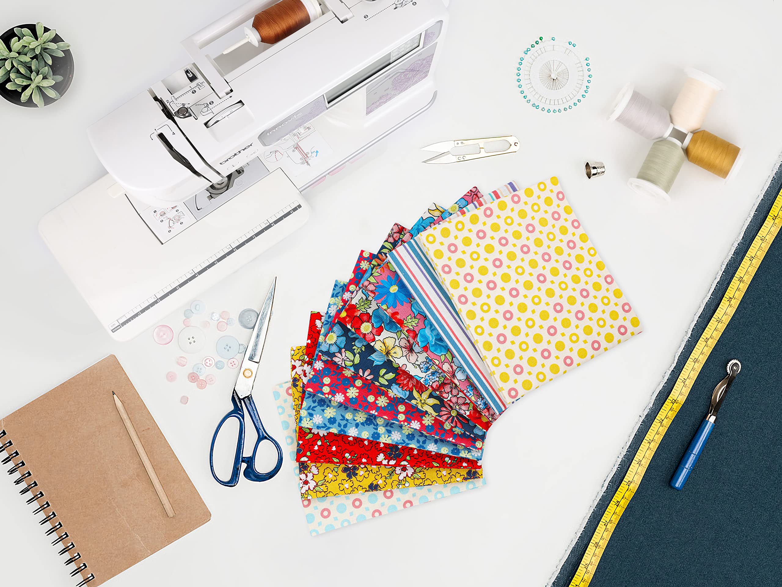 -43 opzioni- 100% cotone trapuntatura fasci di tessuto 10 pezzi 46 x 53 cm – Peso medio 147,4 g – per trapuntatura, progetti di cucito, patchwork, artigianato fai da te, cielo stellato [General Store,