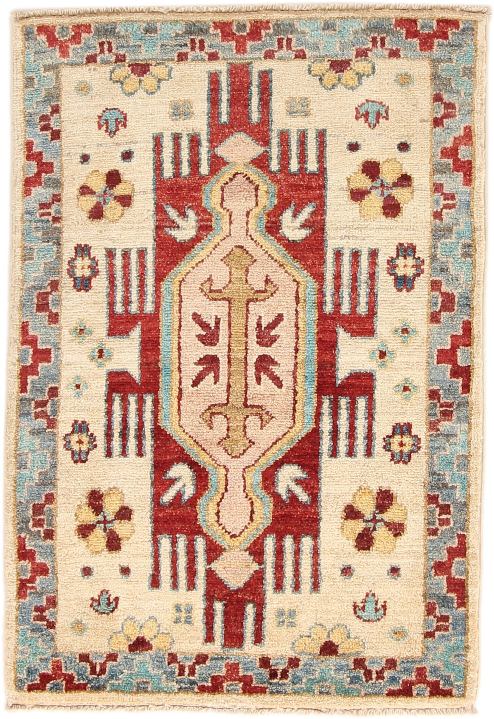 Tapis d'Orient Ziegler Farahan noué main en laine du Pakistan 59x88 cm
