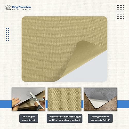 Miniatura 3 de KING MOUNTAIN Parche de reparación de lona de 9 x 11 pulgadas, 2 piezas, parche de tela impermeable autoadhesivo para sofás, tiendas de campaña,