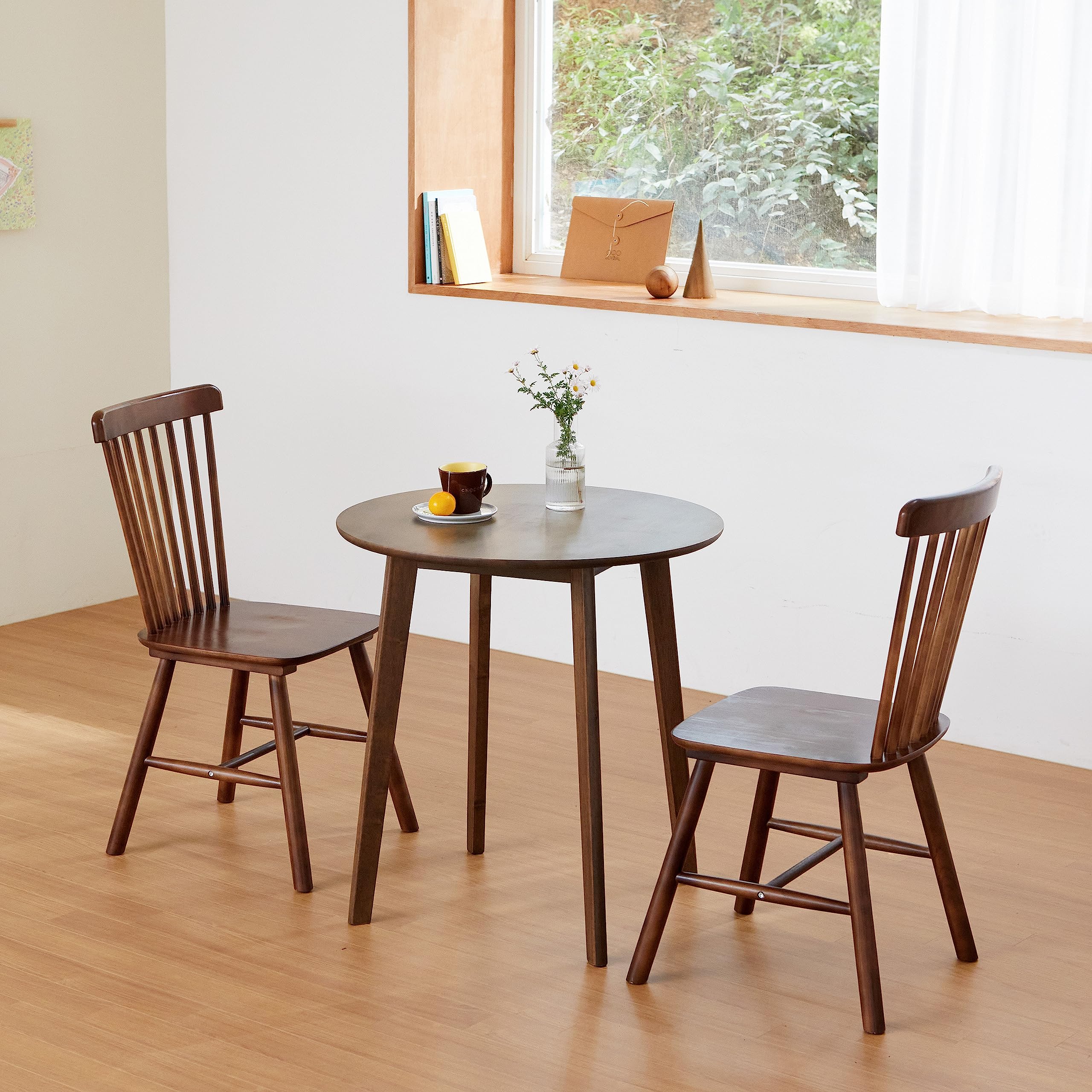 Amazon｜Livinia Toto マレーシアオーク ダイニングチェア 2脚セット  