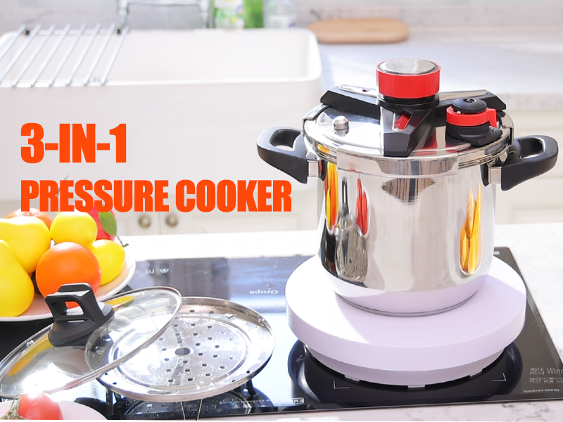 NYTRX 12 QT Stainless Steel Pressure Cooker - Explosion-Proof, One-Hand Lid, For All Stovetops - View #10