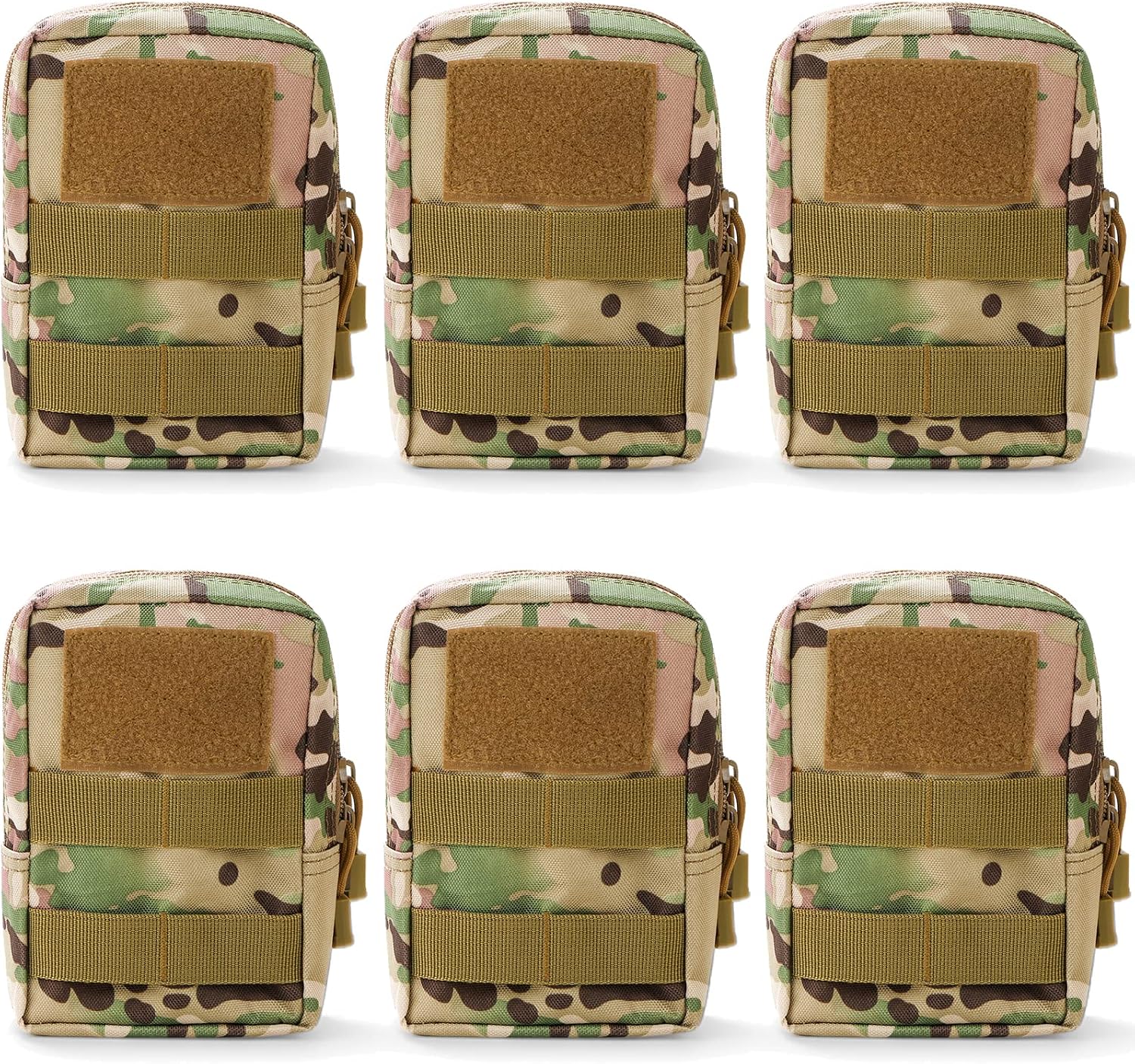 6-Pack Molle Pouch Tactical Molle Pouches Compact Utility EDC Waist Bag Pack