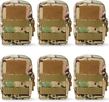 6-Pack Molle Pouch Tactical Molle Pouches Compact Utility EDC Waist Bag Pack