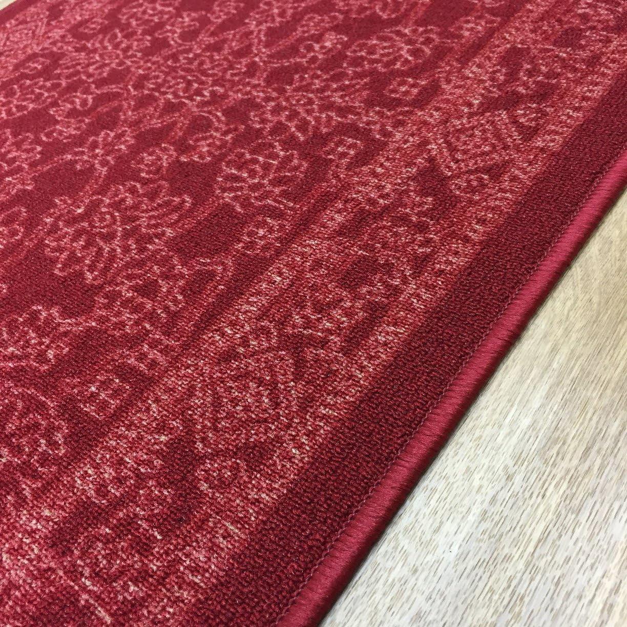 Custom Size RED Egyptian Print Traditional Persian Rubber Backed Non-Slip Hallway Stair Runner Rug Carpet 31 inch Wide Choose Your Length 31in X 4ft