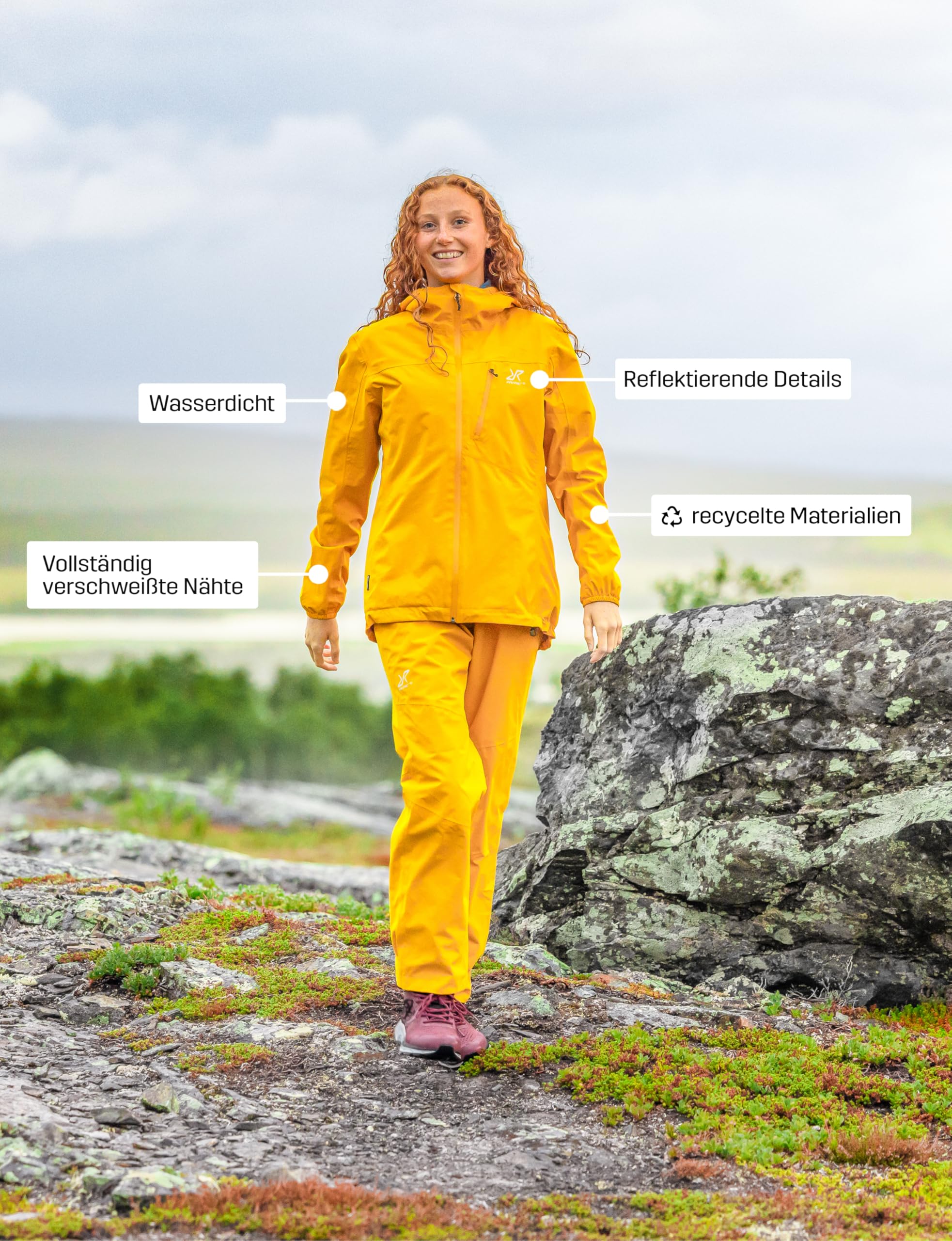 RevolutionRace Vector 2L Jacket für Damen, Wasserichte und Winddichte Regenjacke für Wandern