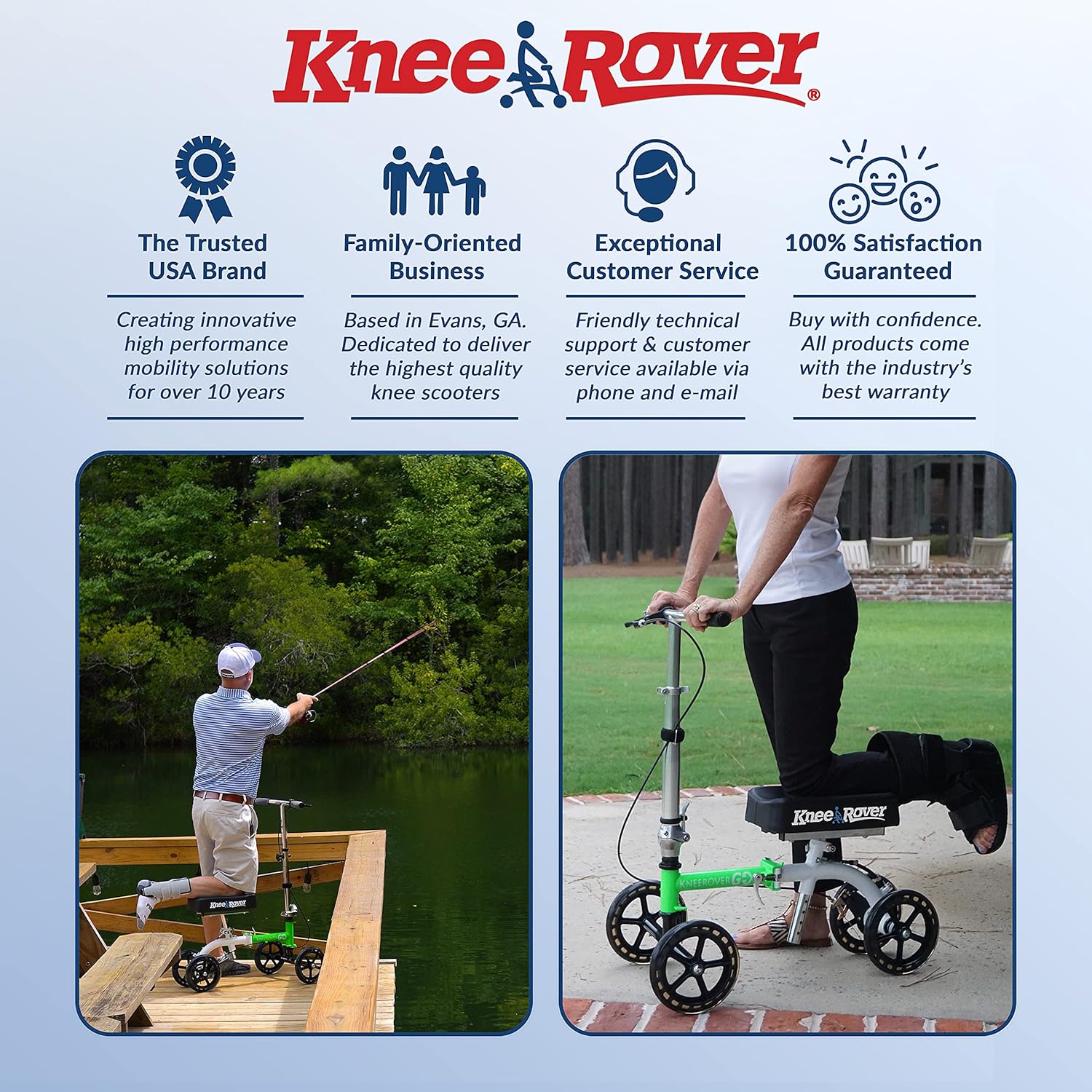 KneeRover GO Knee Scooter - The Most Compact & Portable Knee Walker Crutches Alternative : Health & Household