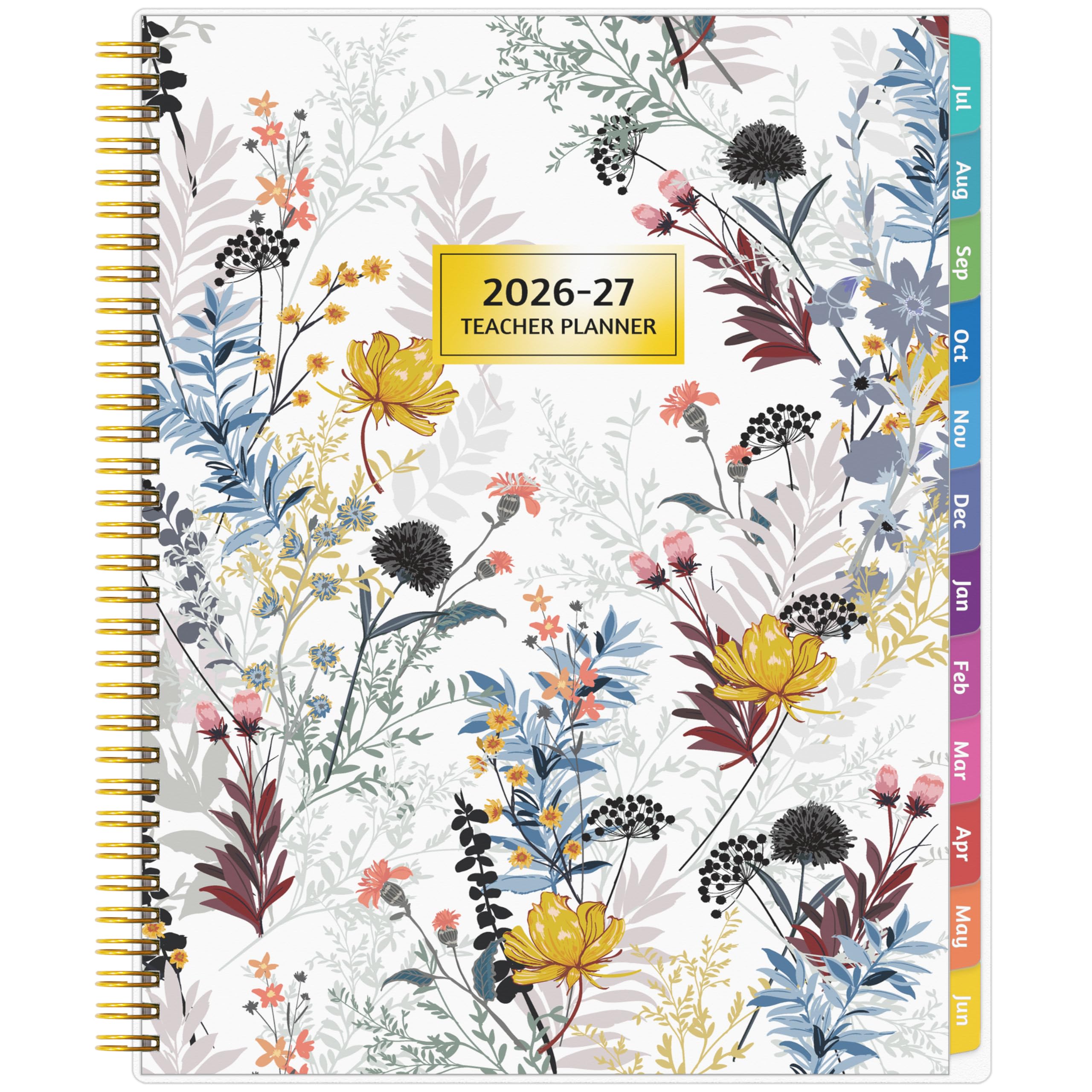 Lehrerplaner 2026-2027, groß, Flower1