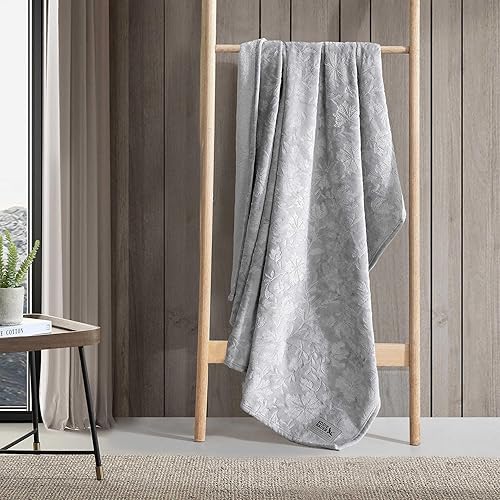 Vista 50 de Eddie Bauer Manta reversible de vellón sherpa, ropa de cama y decoración del hogar, para todas las estaciones, (Bunkhouse Plaid Beige), beige