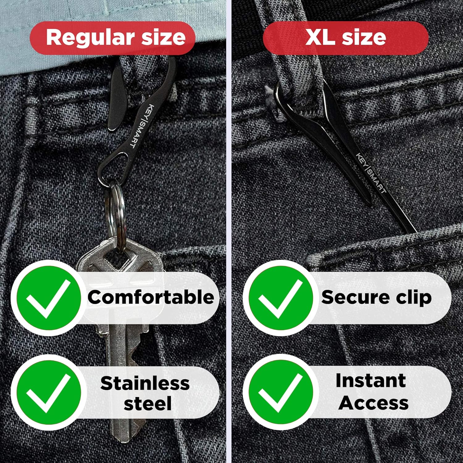 KeySmart Key Dangler Pack Clip Your KeySmart to Anything (Key Dangler