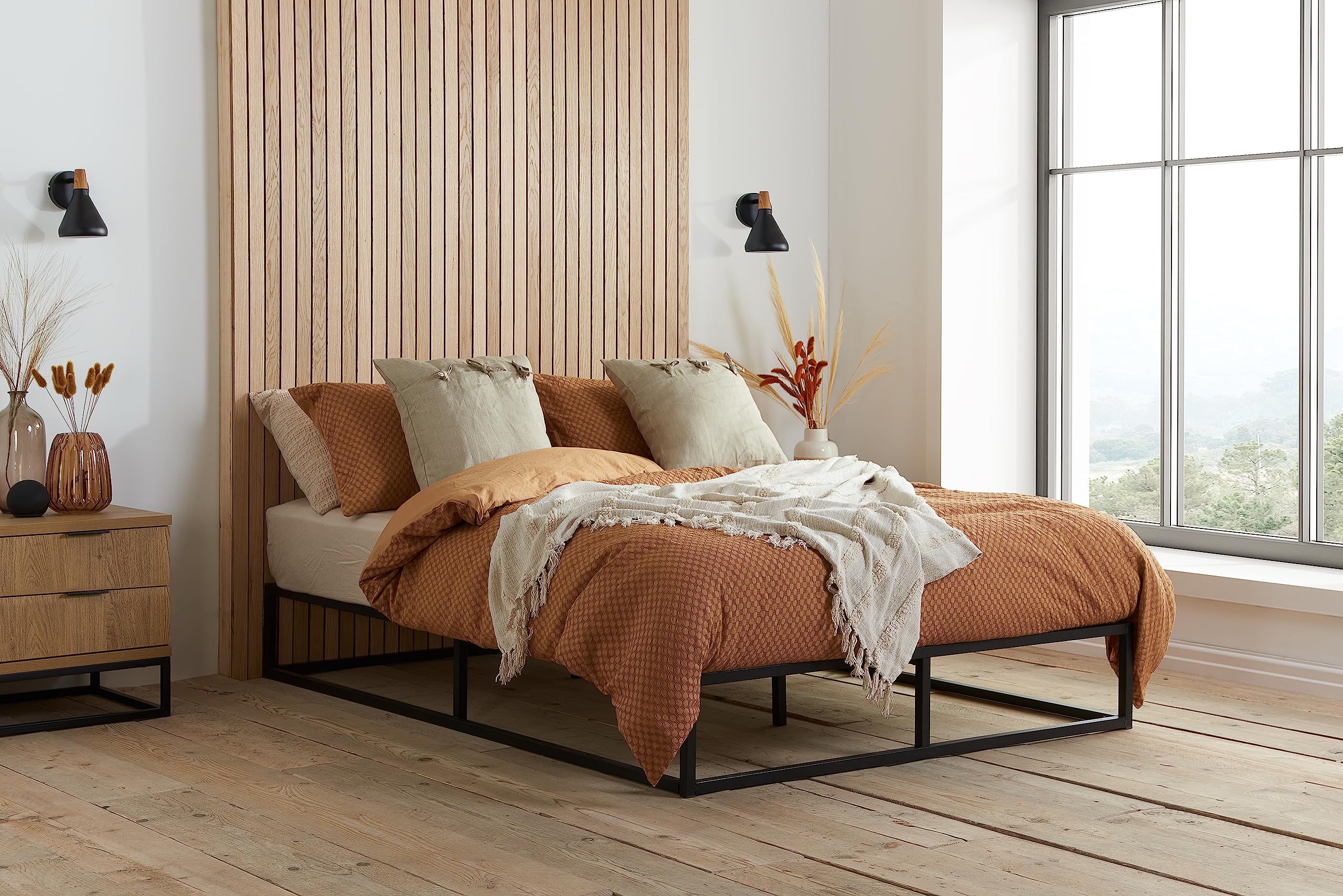 Birlea Soho Small Double metal platform bed black