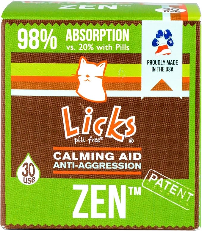 Licks PillFree Zen Cat Calming Natural Calming Aid for