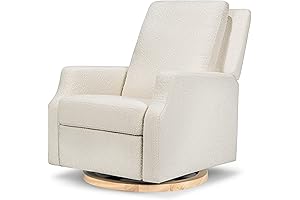 SohoBaby Glider & Ottoman - Ivory Boucle, Soho Baby Coventry Glider Recliner Boucle White
