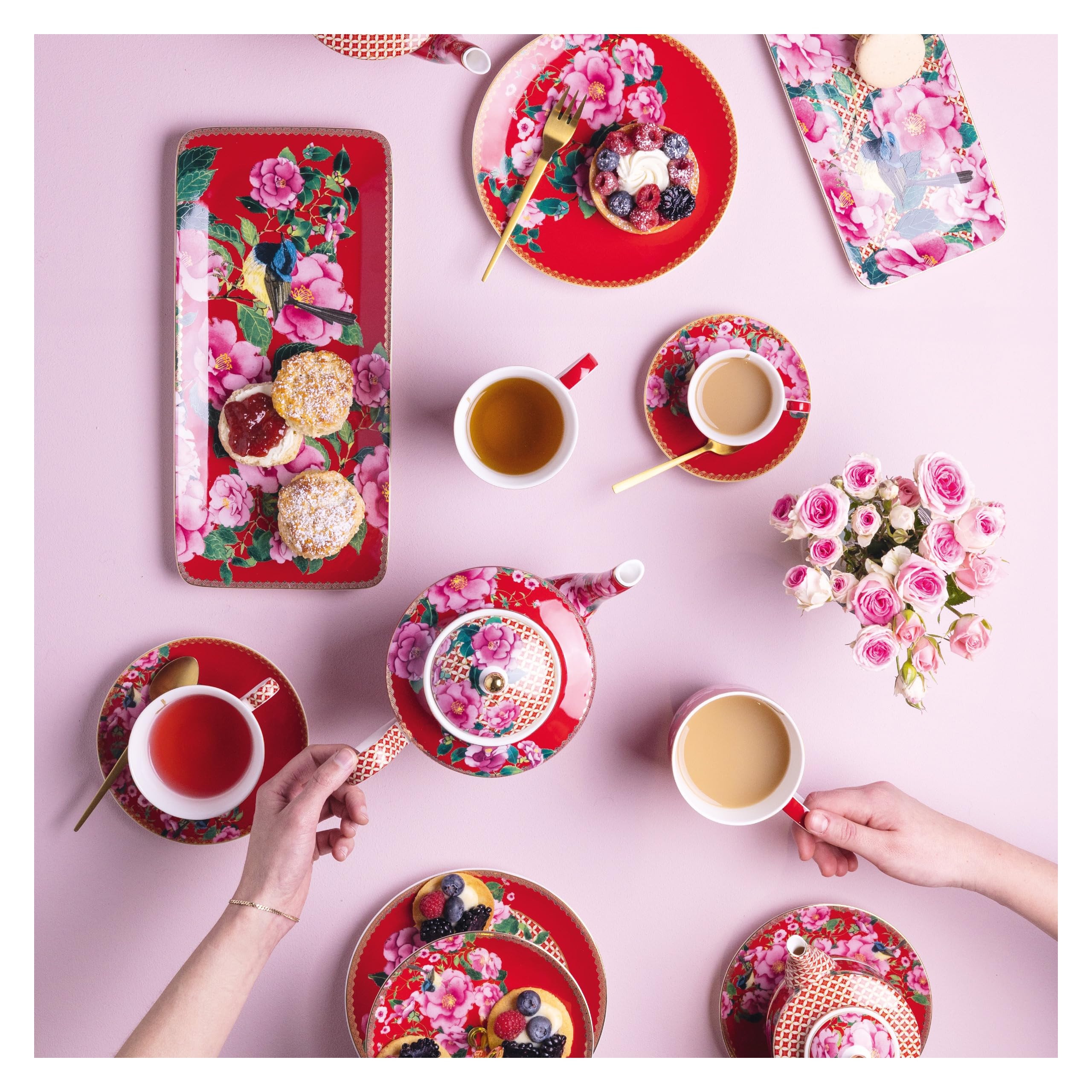 Maxwell & Williams Porzellan-Tasse Mit Blumenmuster – 300 Ml, In Geschenkbox, Spülmaschinengeeignet