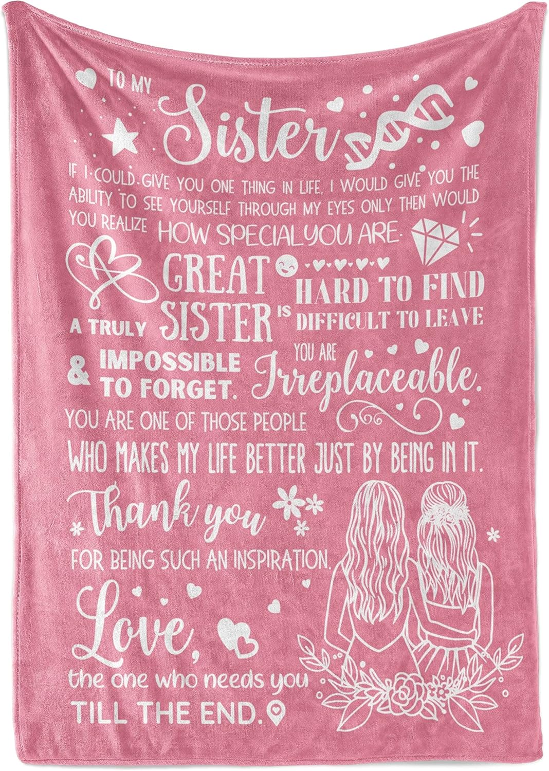 INNObeta Sister Throw Blanket Flannel Blankets for Step Sisters, Girl