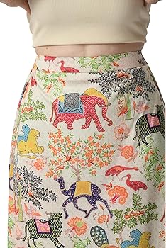 Buy VAGISHA Below Knee|Middi Printed A-Line Midi Skirt for