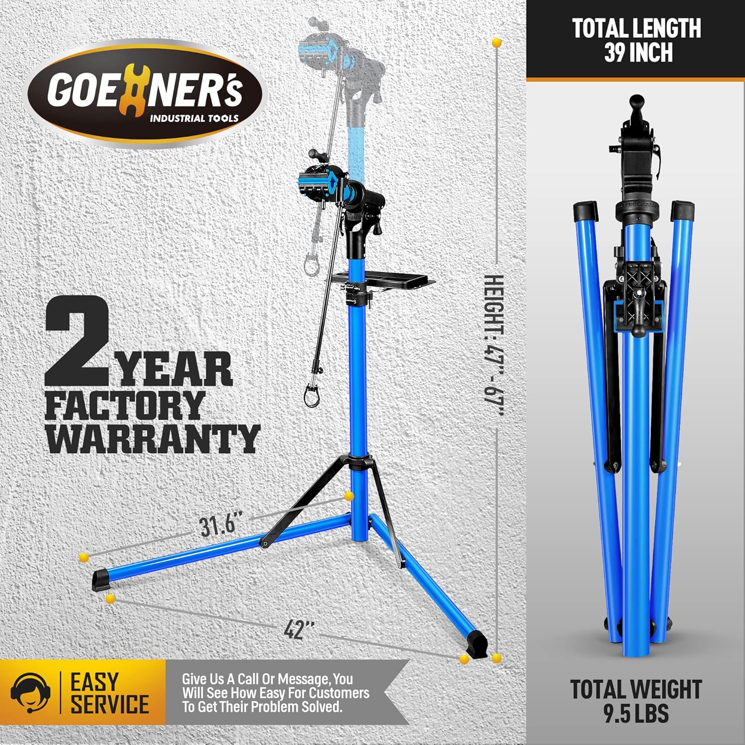 Heavy Duty E Bike Repair Stand (Max 110 lbs) - Portable Bicycle Stand Manintenance Workstand Aluminum Made For Heavy E Bike, Bike Mountain Bike and Road Bike : Sports & Outdoors