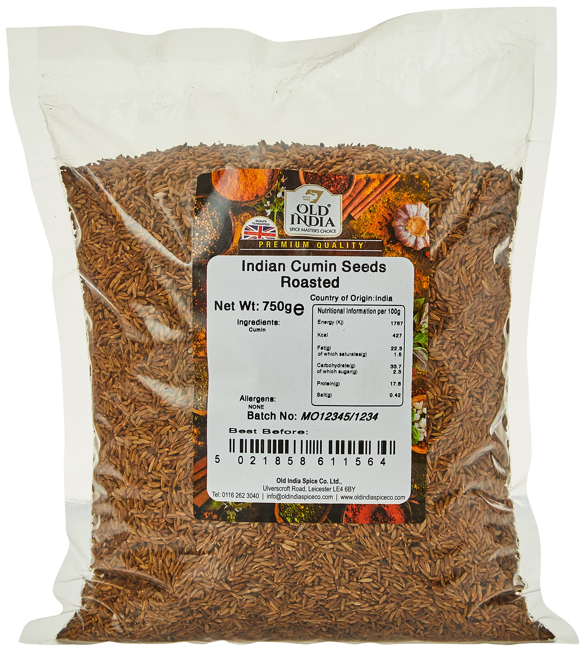 Old India Indian Cumin Seeds Roasted 750g