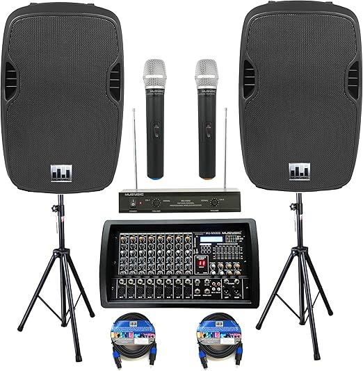 Amazon.com: Sistema de sonido completo, profesional, de 4500 watts, con ...