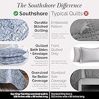 Vista 106 de Southshore Fine Living, Inc. Juego de edredón de tamaño King de gran tamaño, colcha de lavanda King/California con 2 fundas de almohada a juego