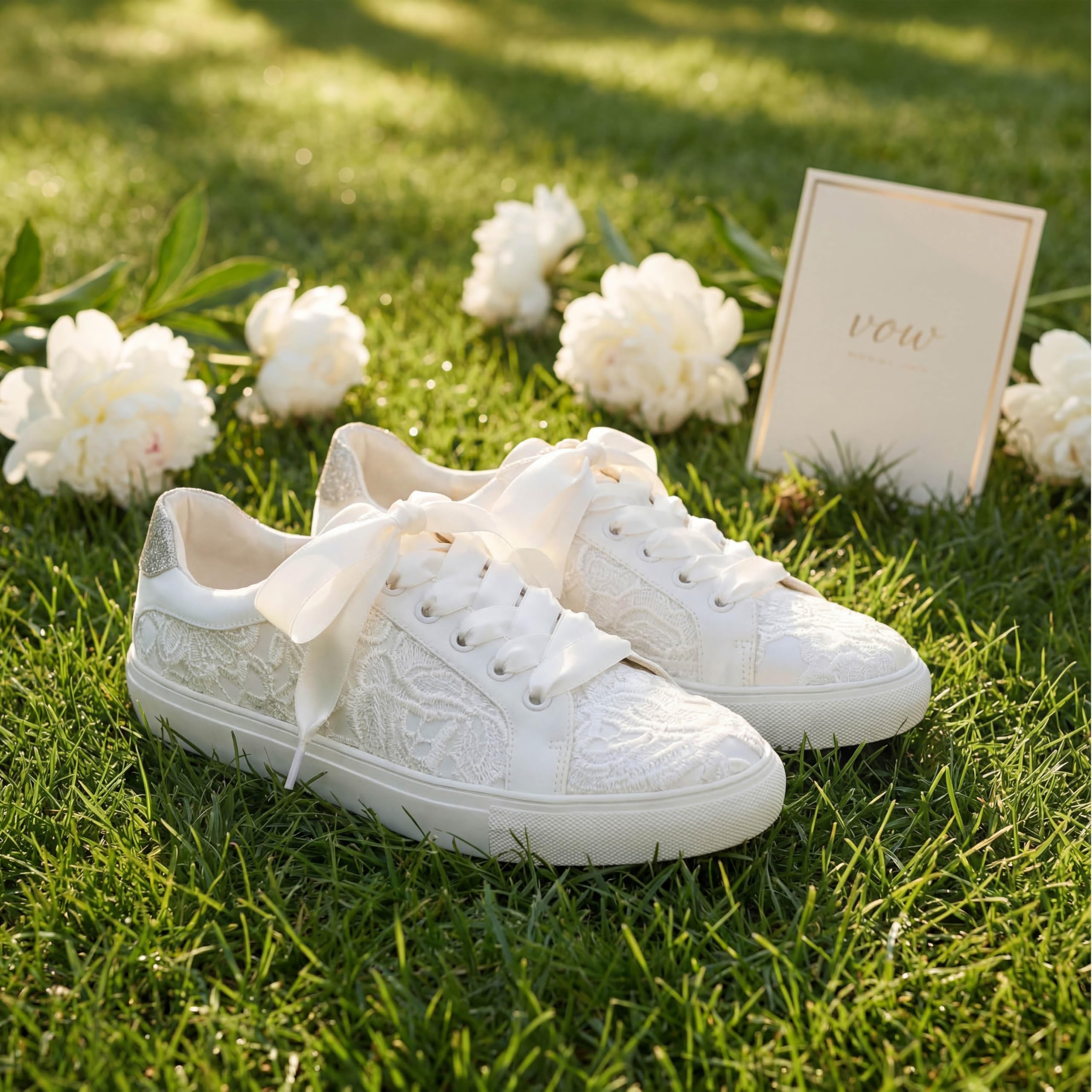 JIAJIA 8833 Zapatos de Boda Zapatillas de Novia Planas Tenis de Novia Zapatillas de Encaje - Personalización Disponible