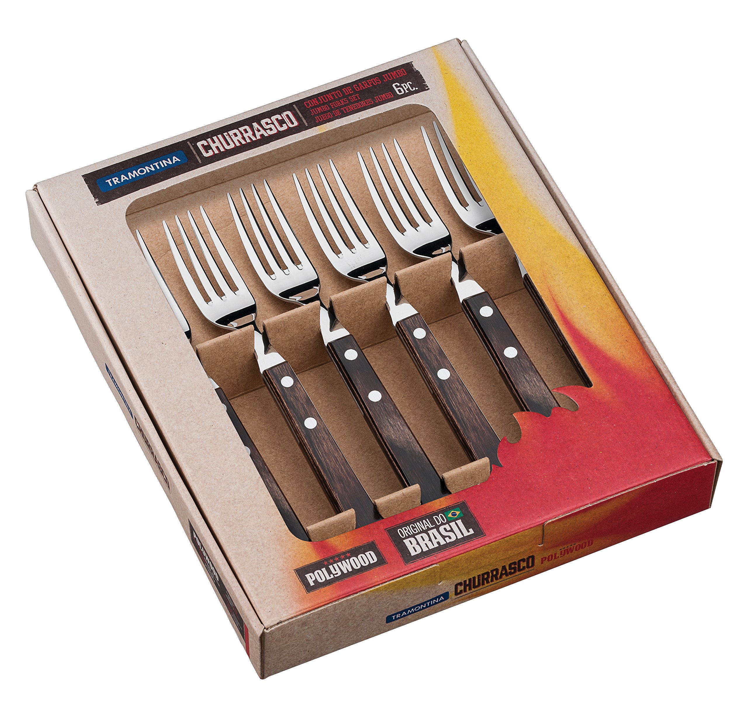 Tramontina29899/167 Forks Set - Light Black/Jumbo (6-Piece)