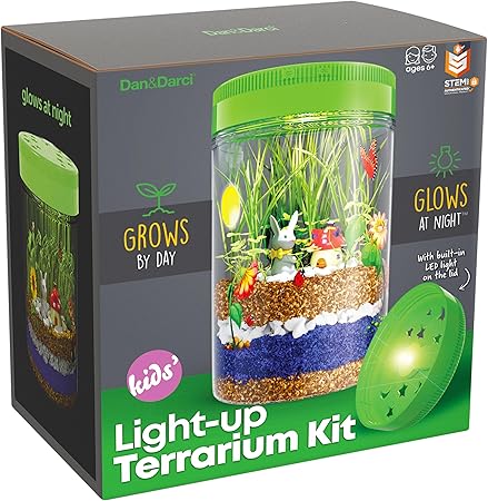 Dan&Darci Light-Up Terrarium Kit - STEM Science Kit - Educational DIY Toy & Girls - -