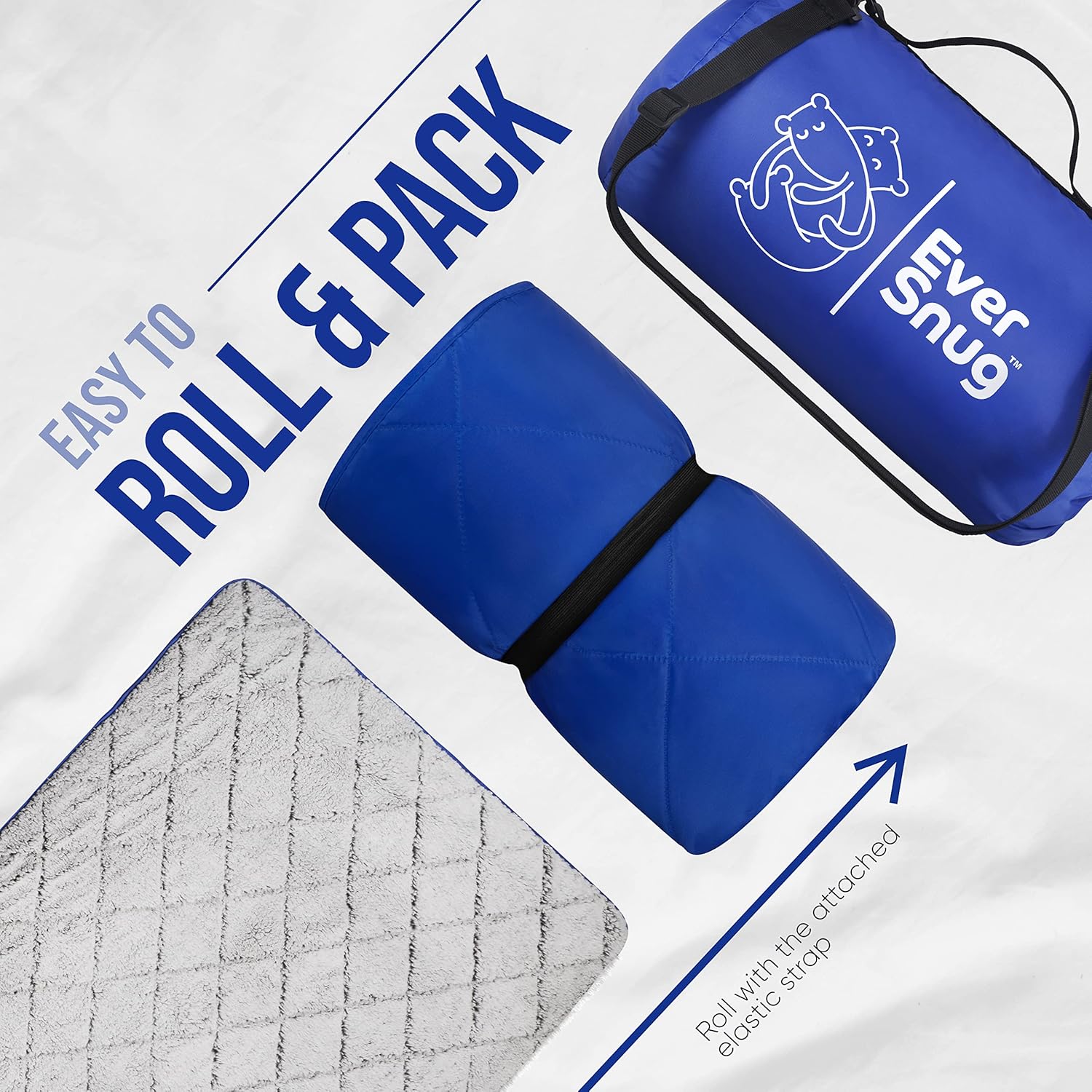 EverSnug Extra Thick Sherpa Fleece Blanket, Large - Waterproof, Windproof, Washable - For Camping, Picnics, Outdoors EverSnug Extra Thick Sherpa Fleece Blanket, Large - Waterproof, Windproof, Washable - For Camping, Picnics, Outdoors