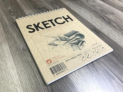 Miniatura 2 de Cuaderno de bocetos. Bloc encuadernado con alambre para lápiz, tinta, marcador, carbón y pinturas de acuarela. (8.5 x 11 pulgadas), 50 páginas (2)