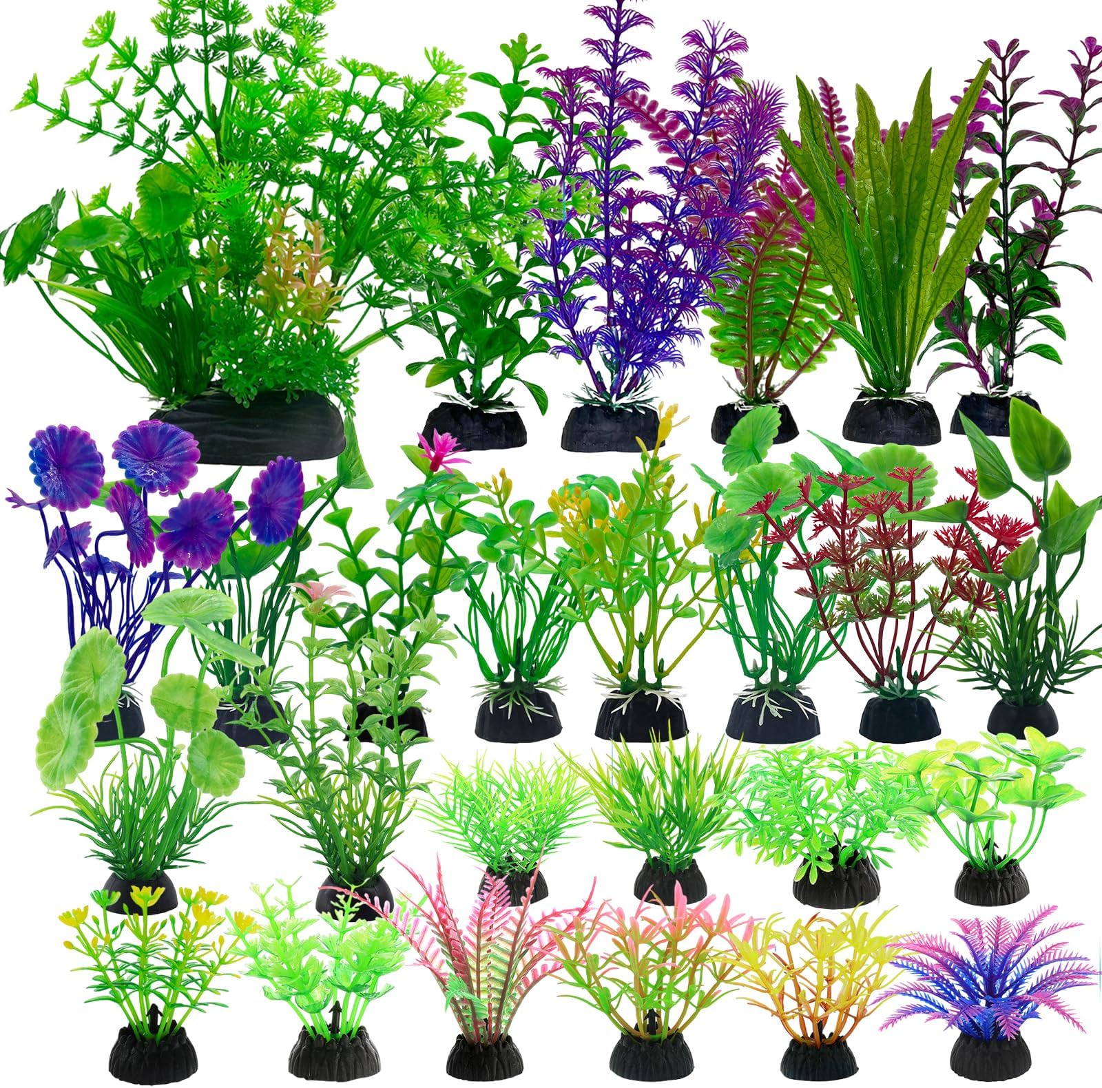 Große AquariumPflanzen, aus Kunststoff, Dekoration für Aquarium