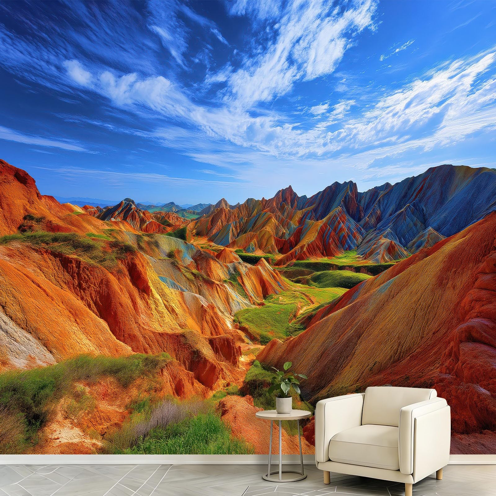 Papier Peint Mural Paysage Naturel Ciel Bleu Décoration Salon 350x256