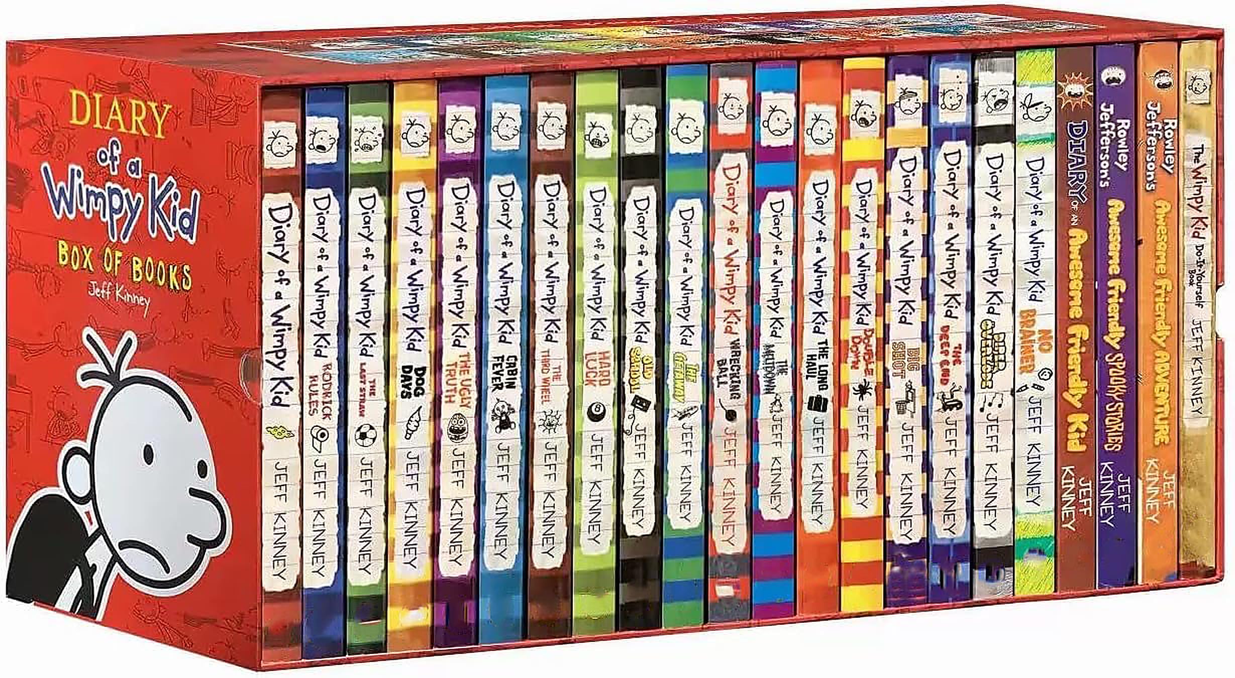 Diary of a Wimpy Kid Complete Boxed Set Books 1–24 by Jeff Kinney | 24 Books Collection | Children's Humor, Adventure & Graphic Novel Series (Jeff Kinney Diary Of A Wimpy Kid)
