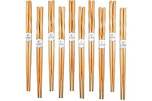 LANHUTHS 10 Pairs Reusable Bamboo Chopsticks