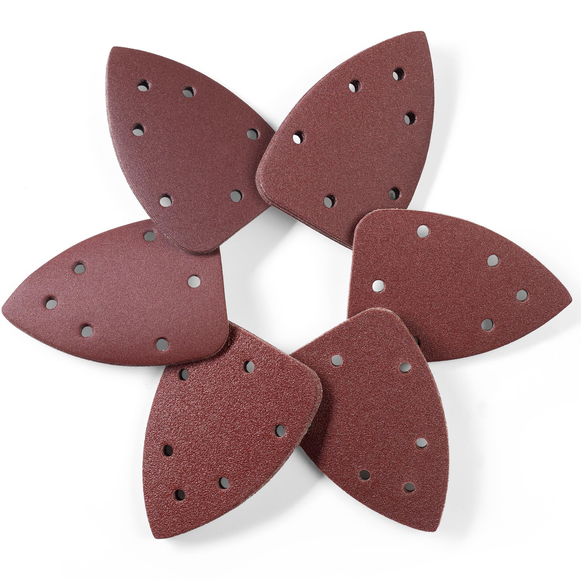 S SATC 36 PCS Mouse Sander Sandpaper 6 Holes Detail Sander Sandpaper Palm Sander Paper Hook and Loop Mouse Sanding Pads Assorted 60/80/100/120/180/240