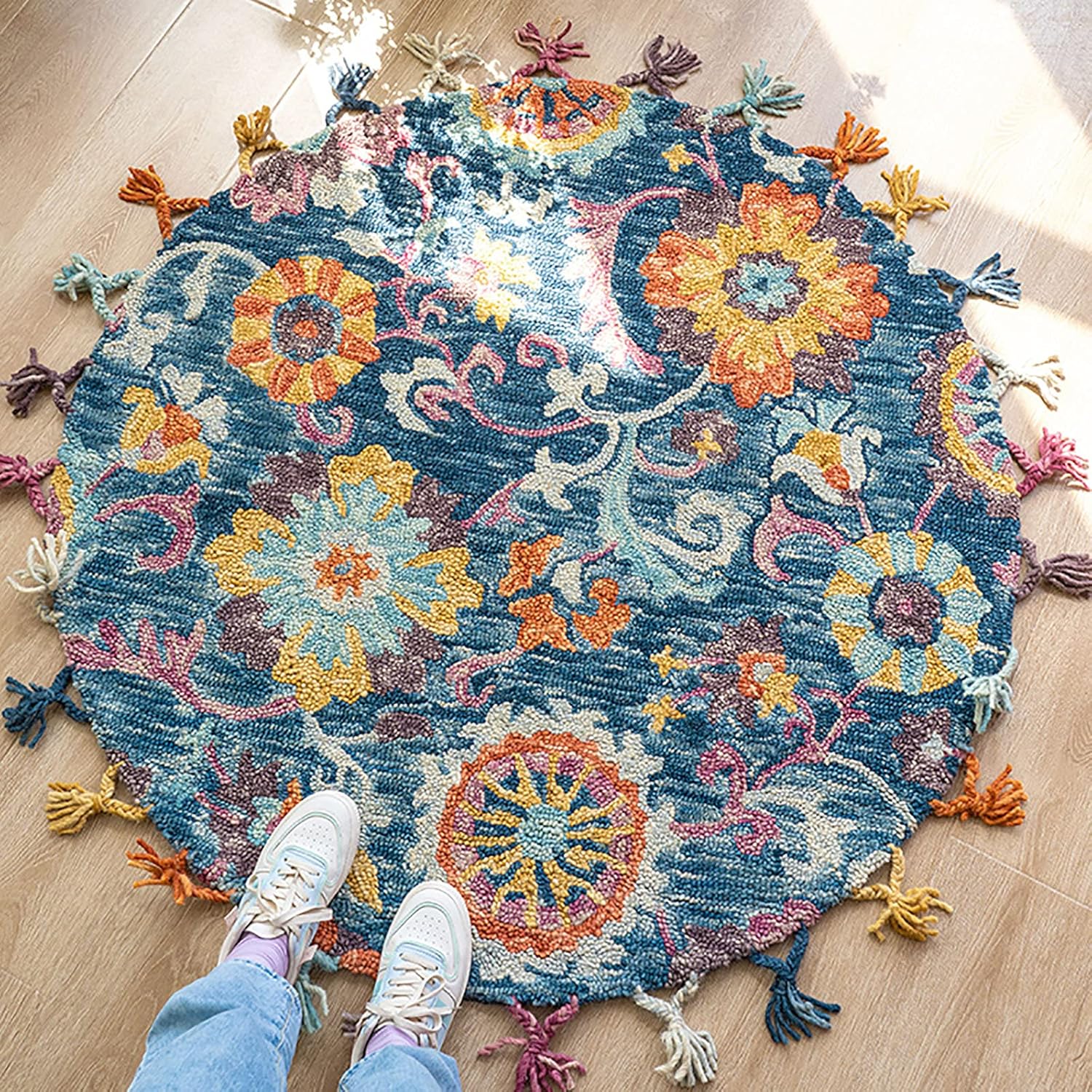 Handmade Area Rugs Fluffy Updated Luxurious Perfect Abstract Modern Premium Cozy Carpet Non Slip for Girls Kids Home